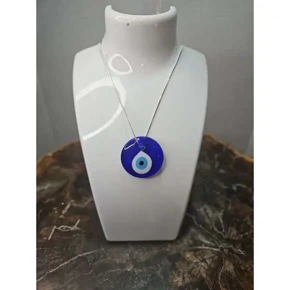 Evil Eye Necklace 925 Silver Chain Protection/Good Luck - Picture 3 of 10